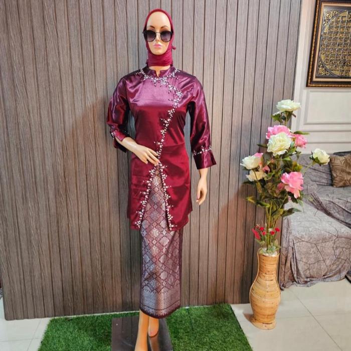 Tafeta payet melayu/Tunik tafeta/tunik melayu/tunik set tafeta/tunik tafeta payet/tunik tafeta malay