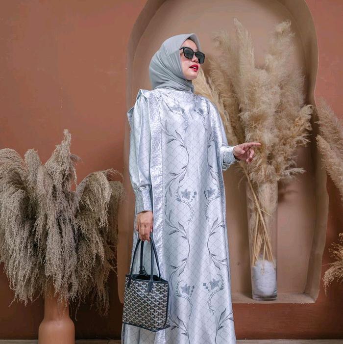Dress Terbaru Zaleeka Exclusive Monogram  silk
