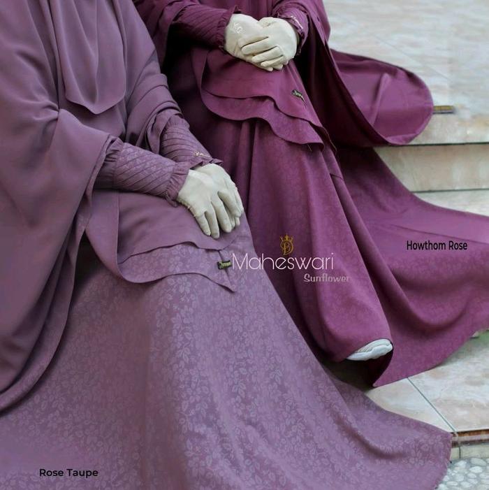 Maheswari series motif Sun flower by Duta busana syar'i