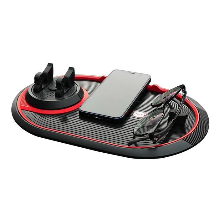 Dashboard Tray Mat An-ti Slip Dashboard Phone Tray 360 Rotating
