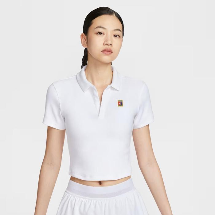 NikeCourt Heritage Short Sleeve Cropped Tennis Polo Women's Nike Court