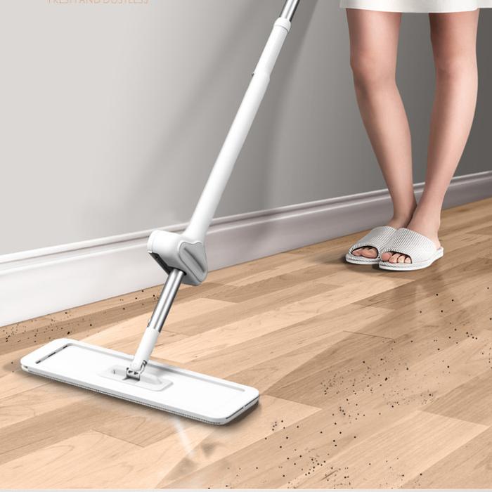 Hand-free flat mop household wood floor floor tile mop mop lazy flat