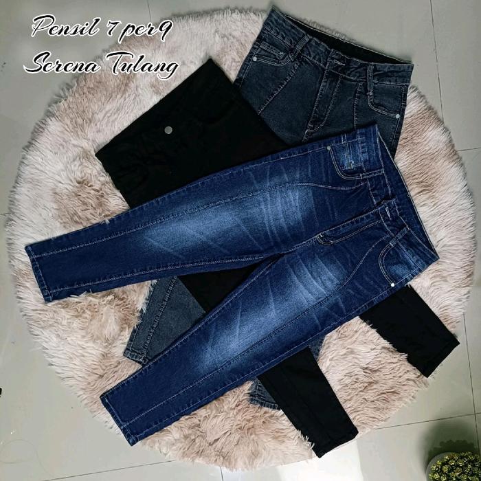 celanajeanswanita7per9tulang Nyaman// 7per9 kancingsatu//celana7per9tulang Melar