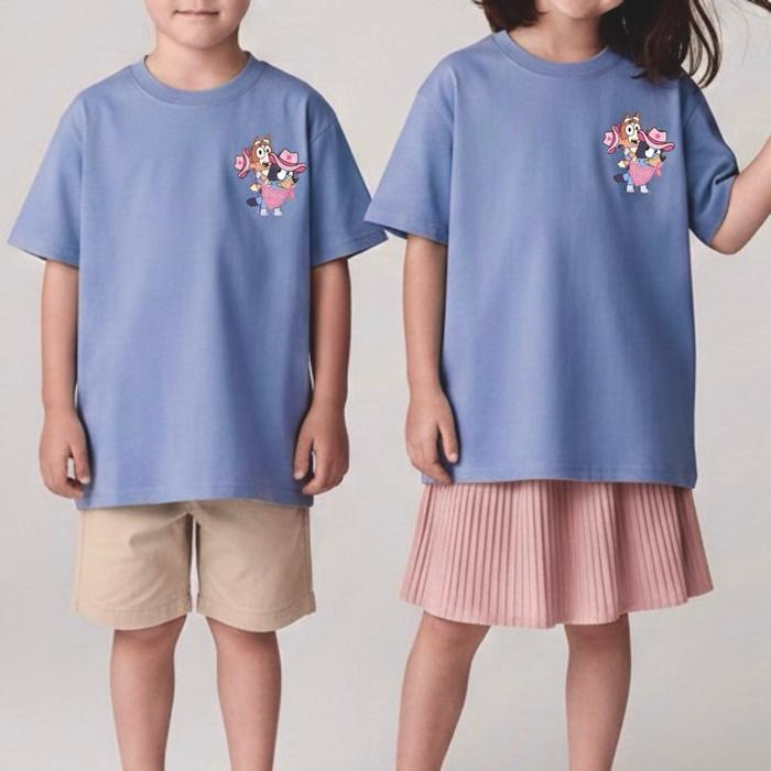 PRITAOUTFIT - Kaos Anak Lengan Pendek Gambar Bluey / Kaos Anak Bluey