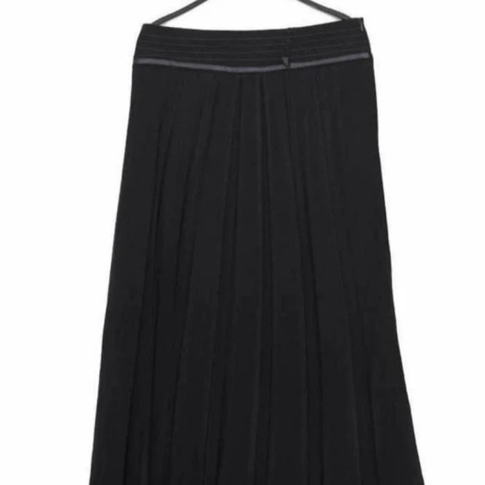 Rok Kerja Rok Kantor Rok Guru Prisket Hitam Panjang Plisket