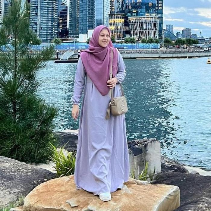 ZHAFIRA ALYA PUTRI JASMINE DRESS GAMIS SYARI POLOS / GAMIS WANITA TERBARU KANTONG KARET MUSLIM PANJA