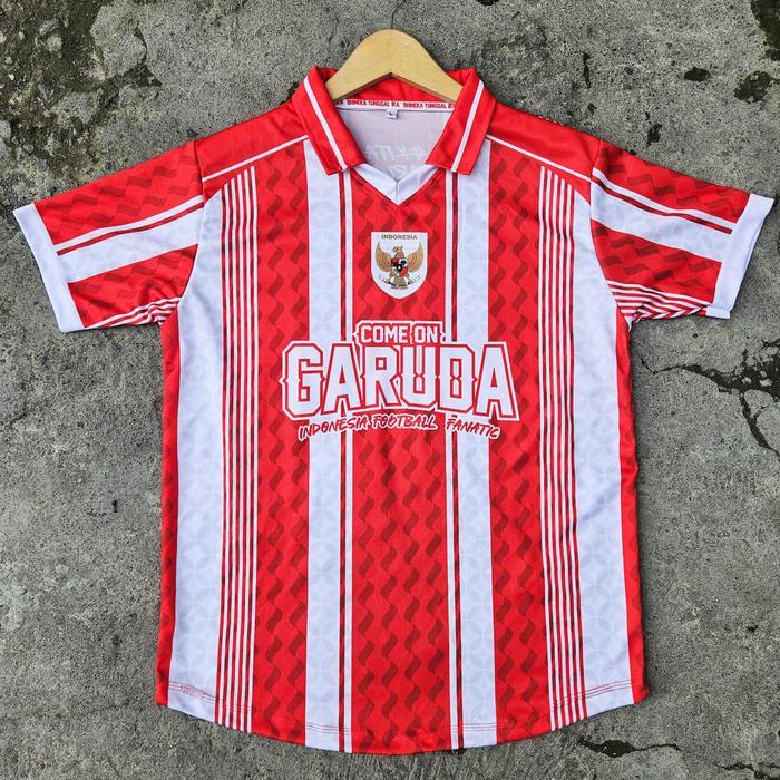 PREMIUM BAJU JERSEY CUSTOM VINTAGE MOTIF RED WHITE ABSTRACT LINE INDONESIA FULLPRINTING BISA CUSTOM