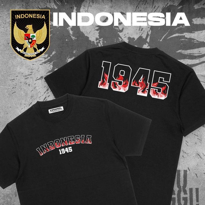Kaos Indonesia Merdeka "Fire Indonesia" - Kaos Kemerdekaan Indonesia / Kaos Agustusan / Kaos 79 Merd