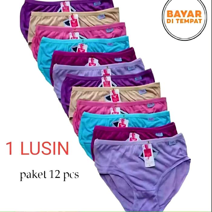 12pcs & 1 lusin Celana Dalam Lusinan / CD Wanita Lusinan /Celana Dalam Lusinan / Daleman Wanita Lusi