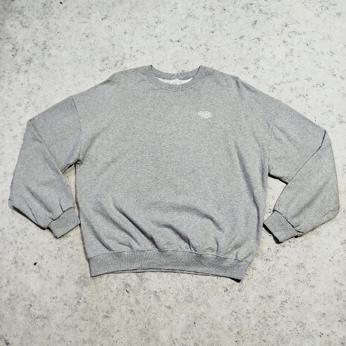 crewneck pria abu abu ACOVER sweater pria basic polos murah bagus