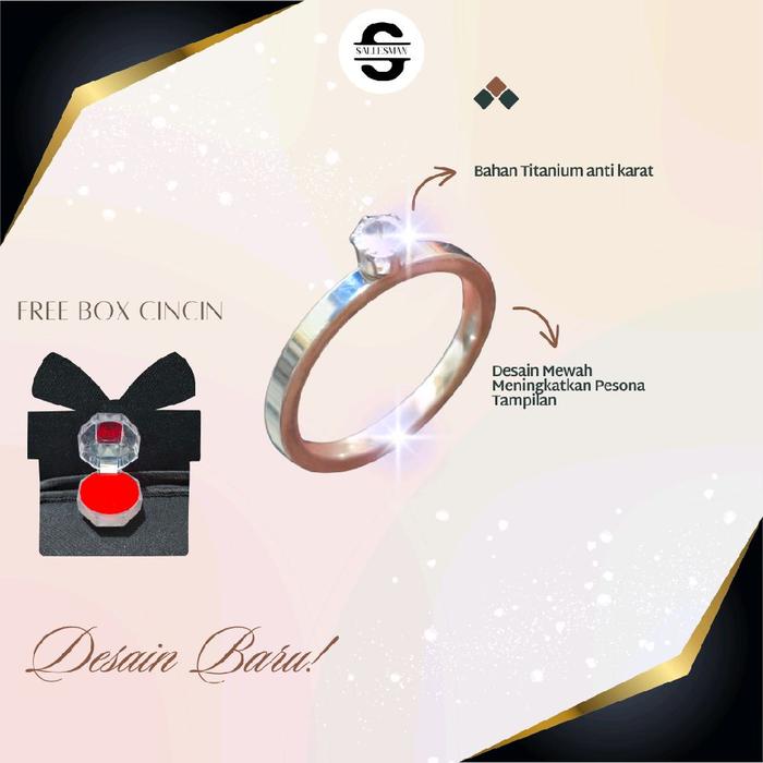 Cincin wanita Titanium | Cincin Titanium premium | Cincin Titanium murah
