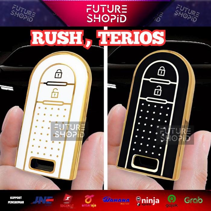 Cover Kunci Rush / Terios Bahan TPU Premium 2018-2025 Remote Keyless Smartkey Toyota Daihatsu Mobil 