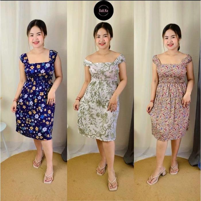 Midi Kerut Bali Dress Midi Kerut Bali