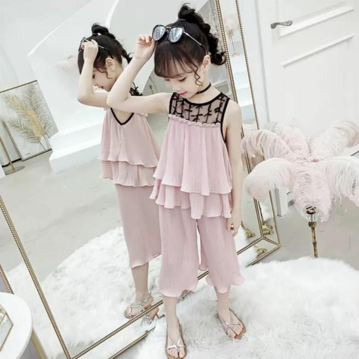 Terjangkau Setelan Anak Cewek Plisket Import / Setelan Anak Prisket Layer Girl