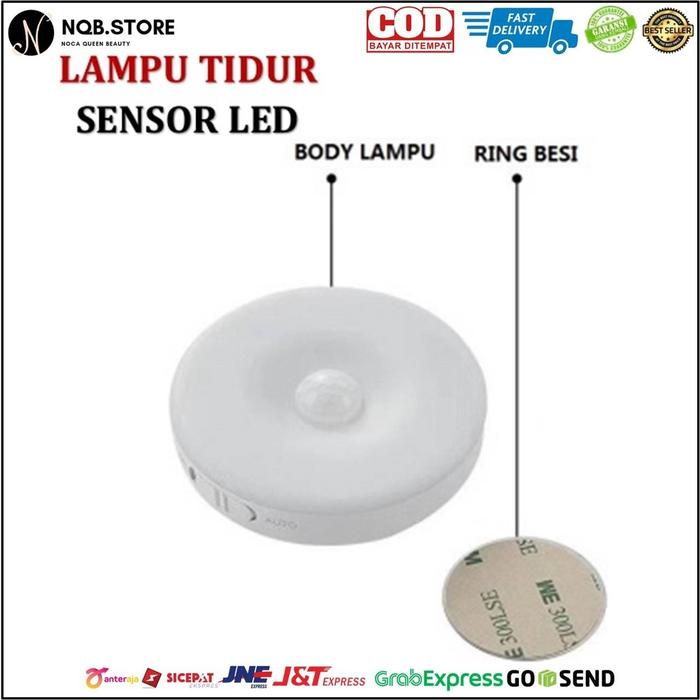 NQB - Lampu LED Sensor Gerak dan Cahaya Otomatis USB On Off Pergerakan Tangga Kamar Tidur Mandi Guda