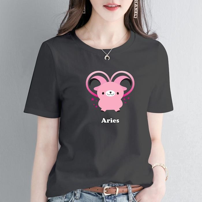 DO501 Kaos distro wanita zodiak B01 bahan asli cotton combed STOK TERBATAS