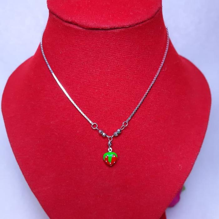 Kalung Koye Anak Perak Silver 925. Koye Strowberry Terlaris