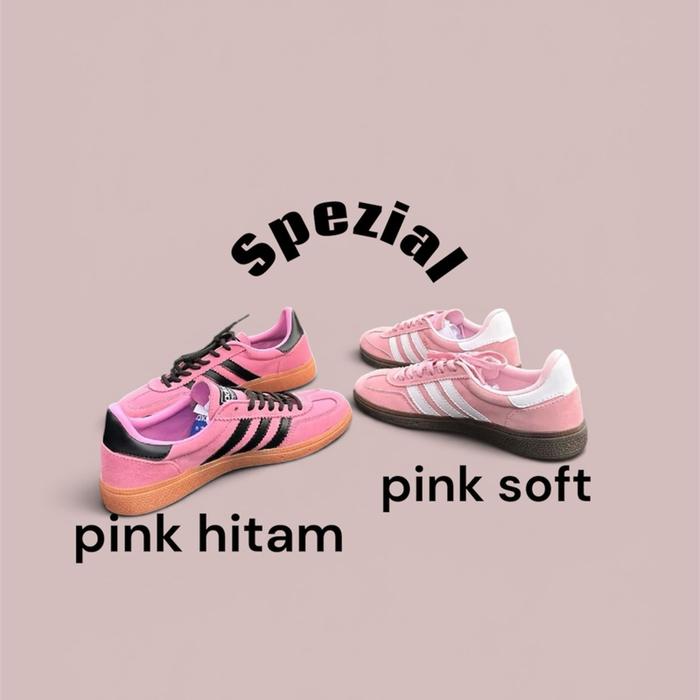 sepatu  Casual adindas pezial pink soft &pink fanta lis hitam wanita