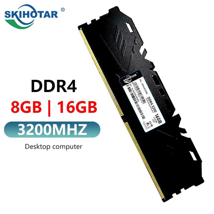 SKIHOTAR DDR4 Desktop Ram 16GB 8GB 2666MHZ 3200MHz Desktop Gaming