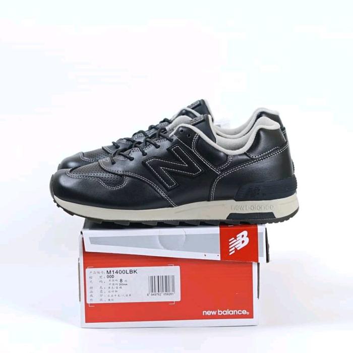 NEW BALANCE 1400 LEATHER BLACK 100% BNIB