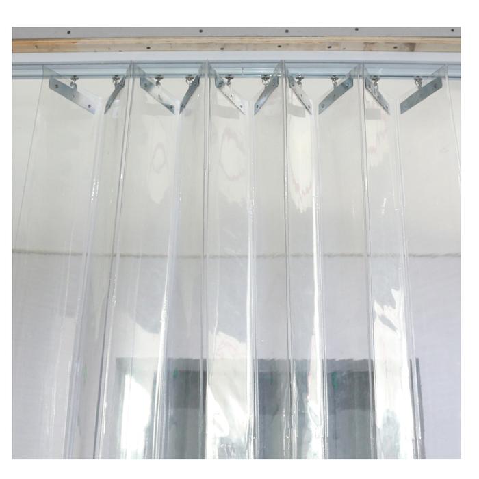 Transparent PVC Plastic Curtain Windproof Sliding Curtain for Door