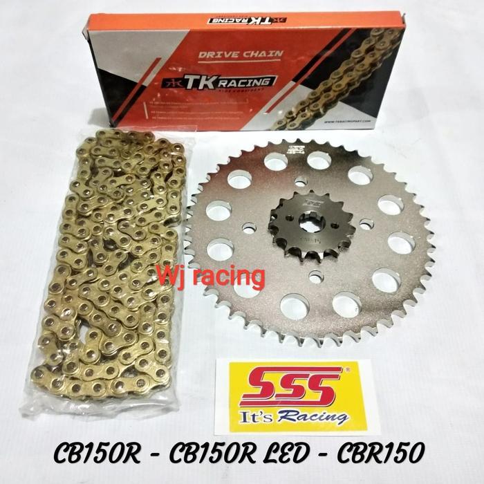 Gear Set Sss Cb150R / Cbr150 Rantai Gold Tk Racing 428Hs #Gratisongkir