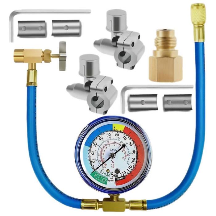 R134A Recharge Kit Refrigerant Charging Hose Kit R134A AC Refrigerant