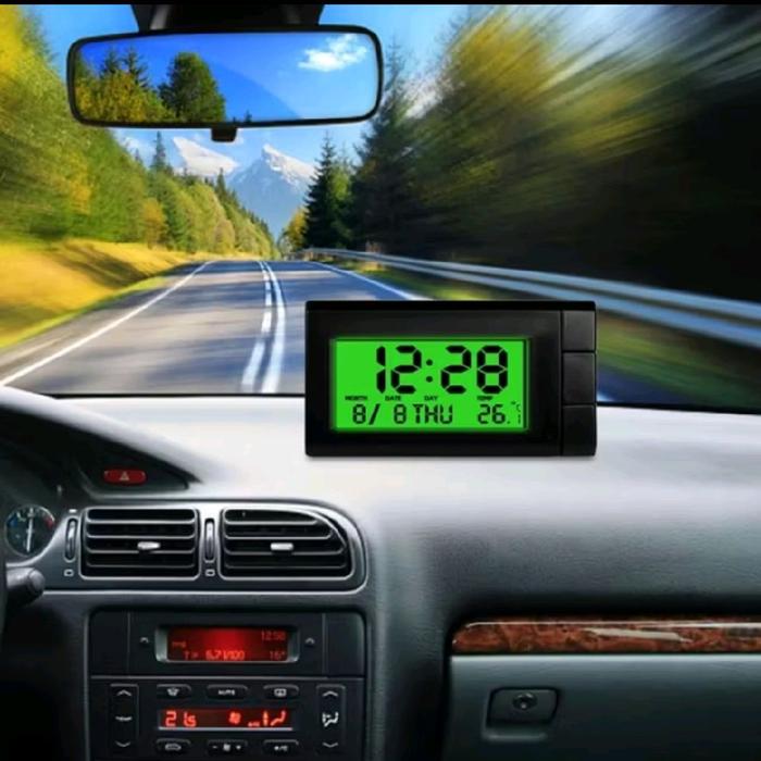 jam mobil digital termometer