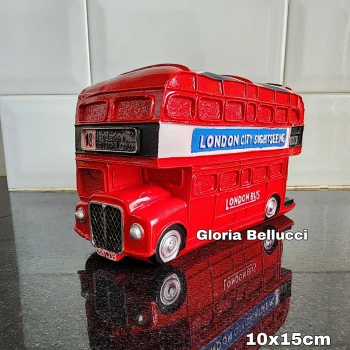 SOUVENIR PAJANGAN MINIATUR BUS LONDON INGGRIS