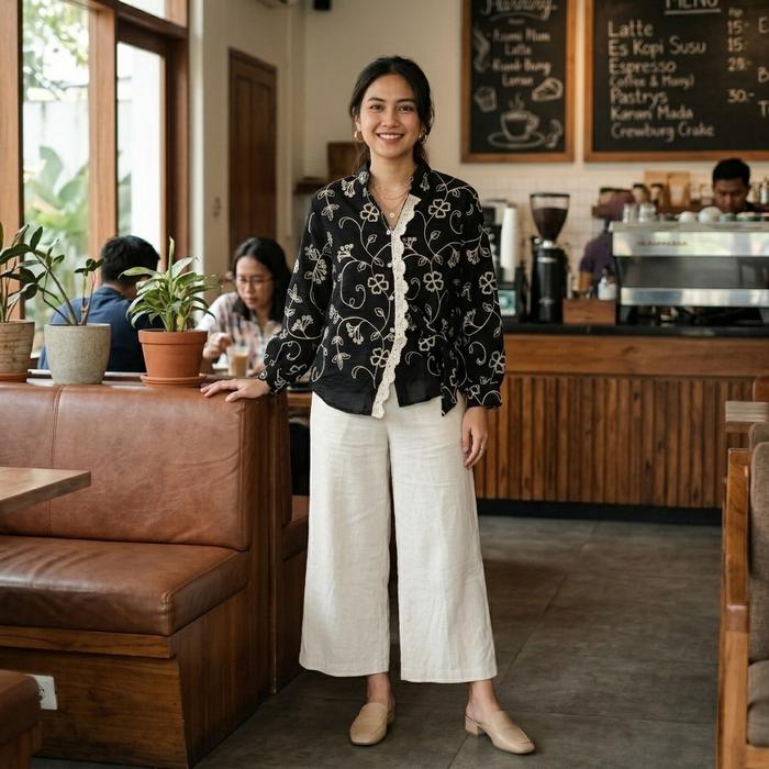 Blouse Atasan Crinkle Cort inka