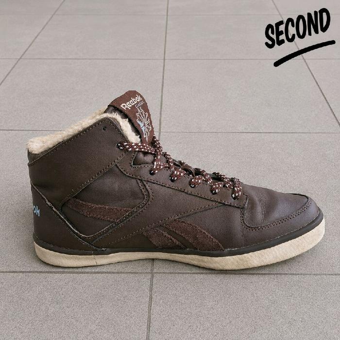 Sepatu Reebok Hazelboro High-Top Pria Original | Preloved/Second | Size 41 (27 cm) Coklat