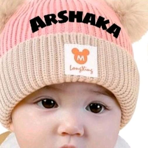 belanda noni Kupluk Bayi Rajut Pompom Mickey Free Bordir Nama untuk Bayi Laki-Laki dan Perempuan 6-9