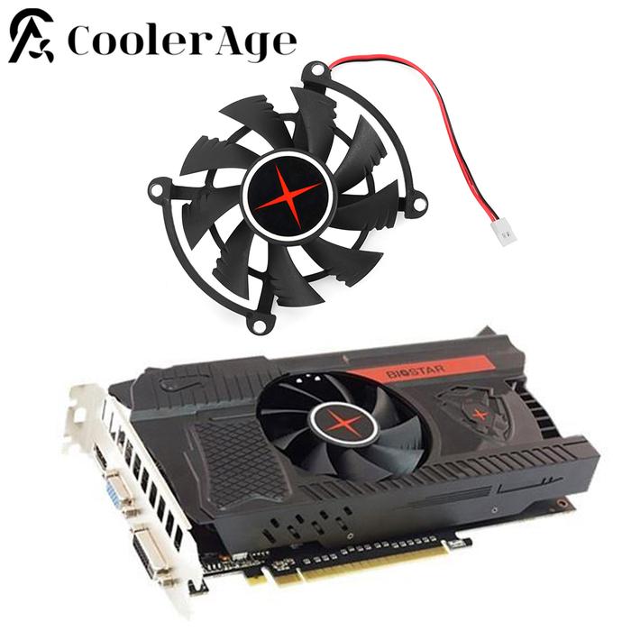 New 75MM 2Pin ND-8015M12B Cooler Fan Replacement For BIOSTAR NVIDIA GeForce GTX 750 Ti GPU 2GB GDDR5