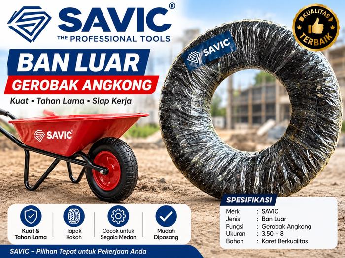 BAN LUAR GEROBAK DORONG MERK SAVIC / BAN LUAR KERETA TOLAK PASIR