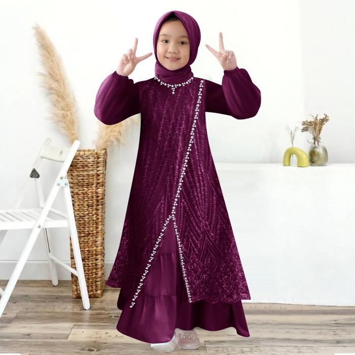 Promo KID MAUDY (3-13TAHUN) GAMIS MURAH GAMIS LEBATAN GAMIS PESTA GAMIS KEKINIAN GAMIS KONDANGAN GAM