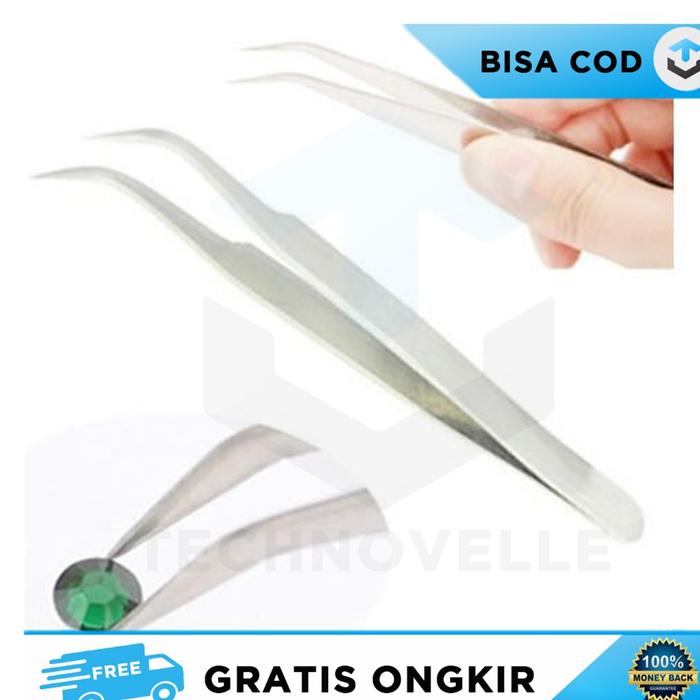 ALAT JEPIT PINSET SIKU LABORATORIUM PENJEPIT KECIL STAINLESS STEEL