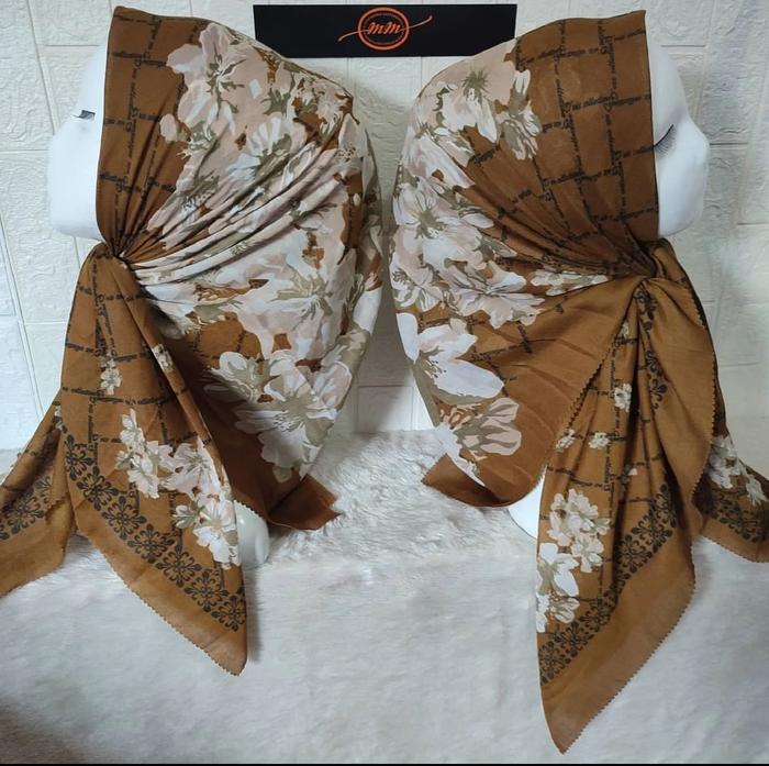 Hijab Square Voal Miracle Premium 115x115 Finishing Laser Cut - Kain Voal Berkualitas Tinggi Motif E