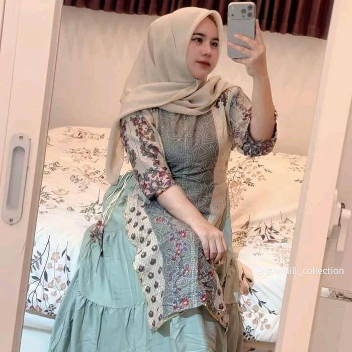 Gamis hindi KW Anarlidah Sage Standar & Jumbo