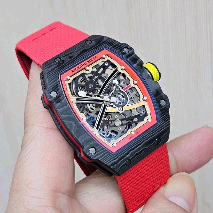 Jam tangan Mahal Pria thRichard*mille RM67-02 Ca italy Black carbon autometic swiss fullset top tier