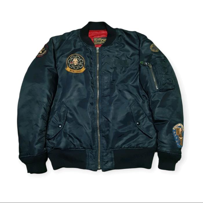 PPFM Japan Military Patchwork Nylon Bomber MA1 Jacket