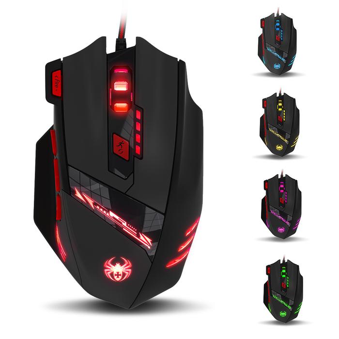 9200DPI Wired Gaming Mouse 8 Button Metal Weight Hand Design Light