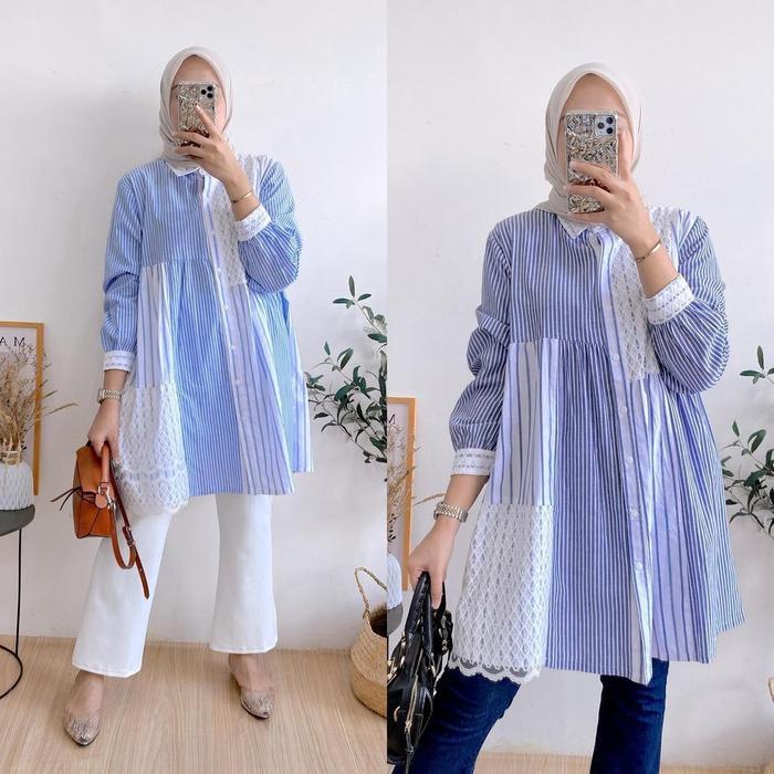 AMORA TUNIK WANITA / TUNIK VIRAL / TUNIK SALUR MIX BRUKAT