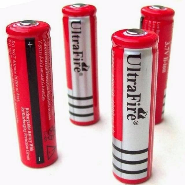Batere Baterai Ultrafire 18650 Rechargeable Battery 9900mah Senter Swat Kepala Besar Police Laser
