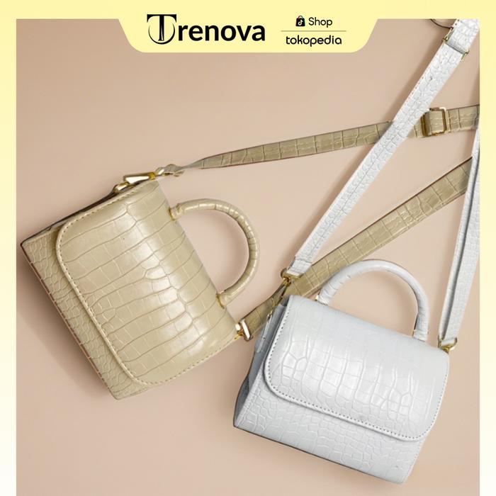 Tas Sling Bag Korea Andin Fashoin Wanita Tas Croco Dylan Allana Kulit Plastik Cewek