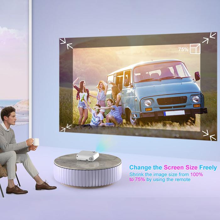 1080P Home Cinema Beamer Proyektor Mini Portabel Proyektor Hd Pintar