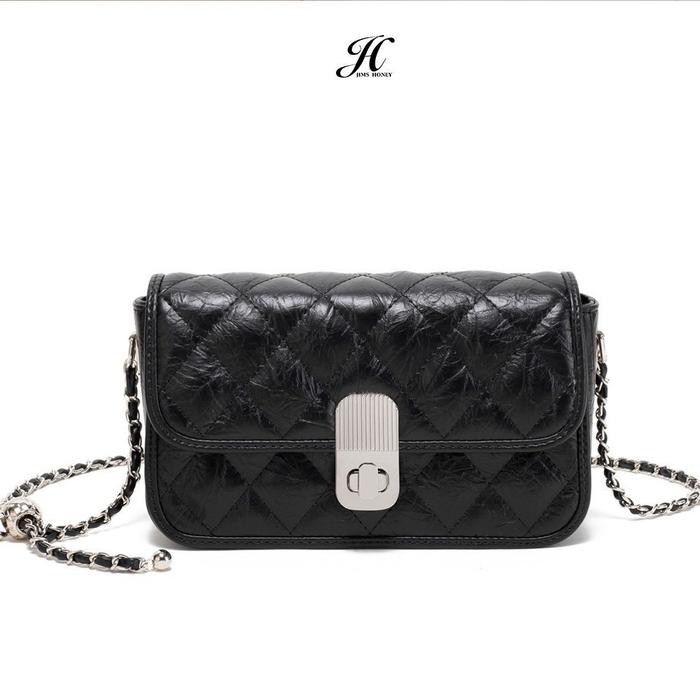 Jims Honey Mirage Bag Tas Selempang Wanita Kulit Sintetis Grade A Motif Quilted Tali Rantai Adjustab