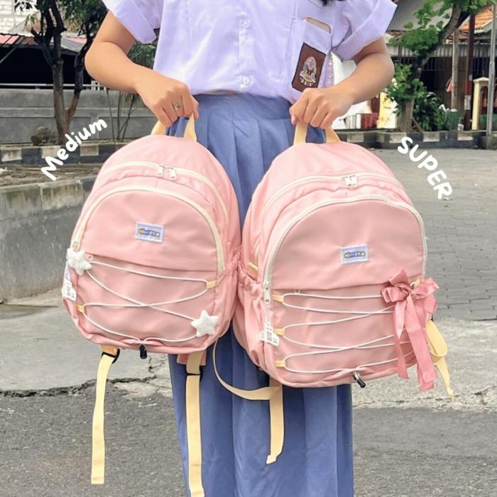 Himeku TAMAGO SUPER PREMIUM Backpack - Tas Ransel Sekolah Indi Pack - Muat Laptop - Ransel Kanvas Wa