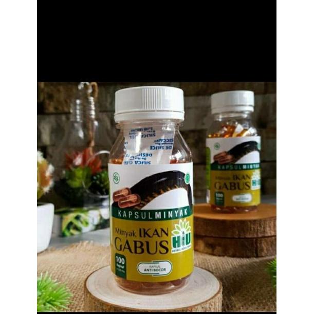KAPSUL MINYAK IKAN GABUS KUTUK HIU ISI 100 KAPSUL ORIGINAL