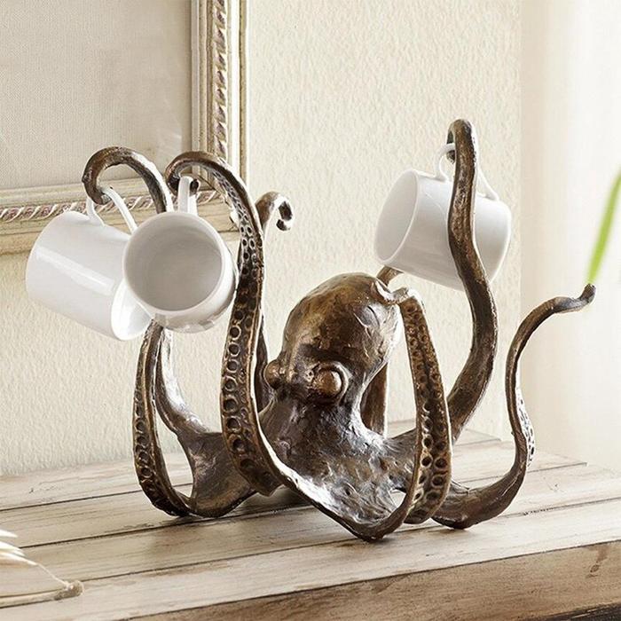 Octopus Statue Resin Octopus Sculpture Crafts Octopus Mug Holder Fun