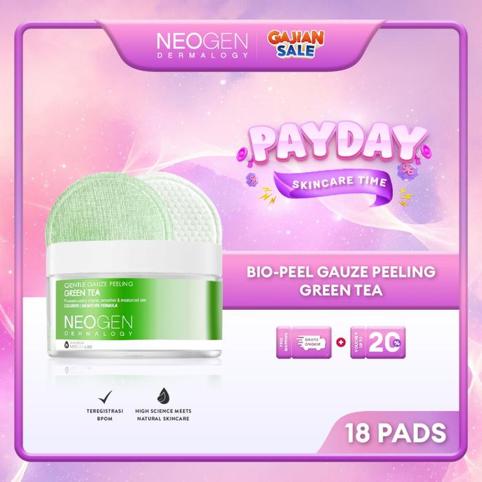 Neogen Dermalogy Bio Peel Exfoliating Pads Green Tea Small Jar (18 Pads)